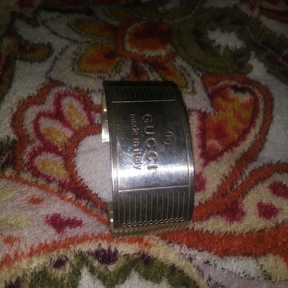 Gucci Cuff Bracelet Solid 925Sterling Silver  (authentic) - Picture 3 of 14